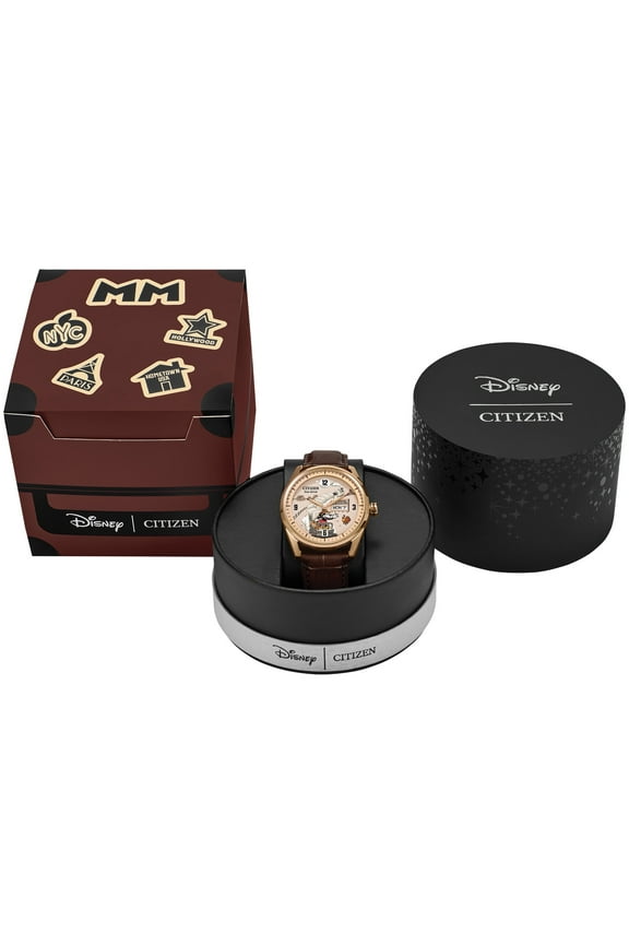 Eco-Drive Men's Disney Hometown Mickey Mouse Strap Watch - AW0088-04W