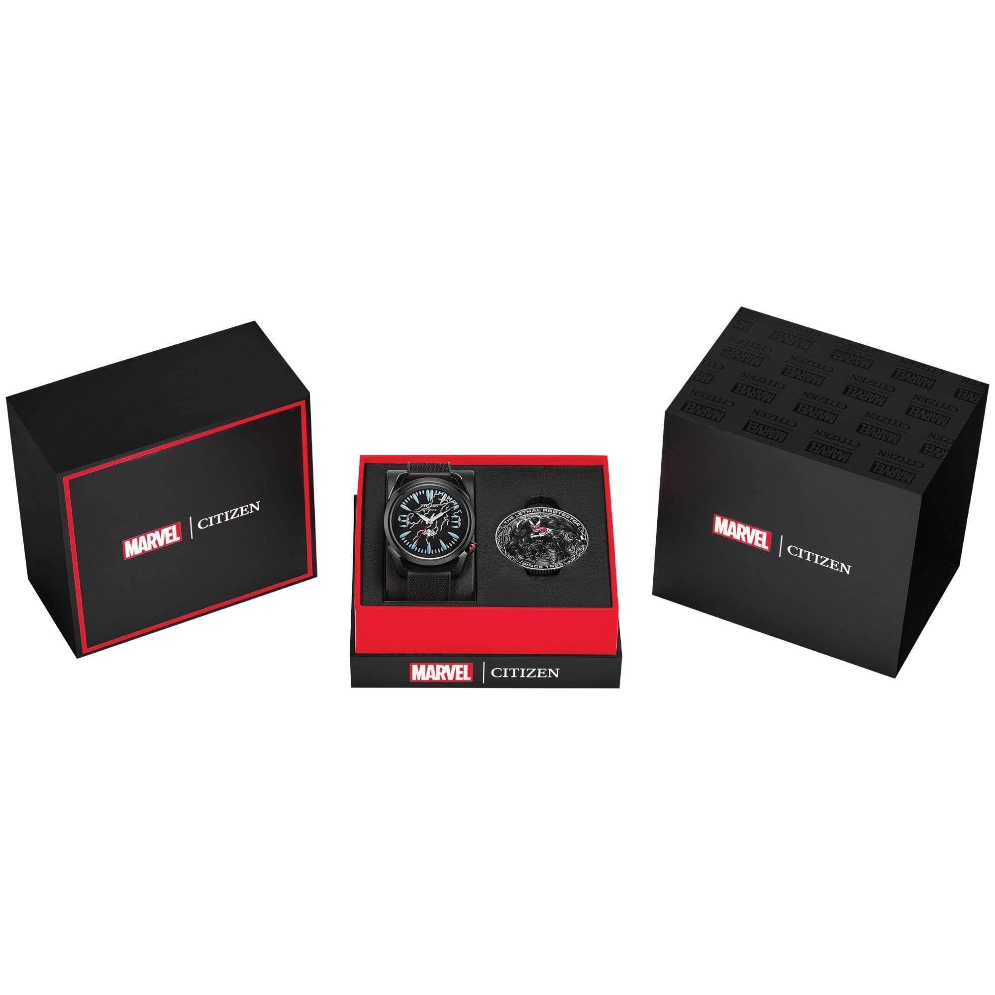 Citizen Eco-Drive Men's Marvel Venom Watch Set with Pin - AW2065