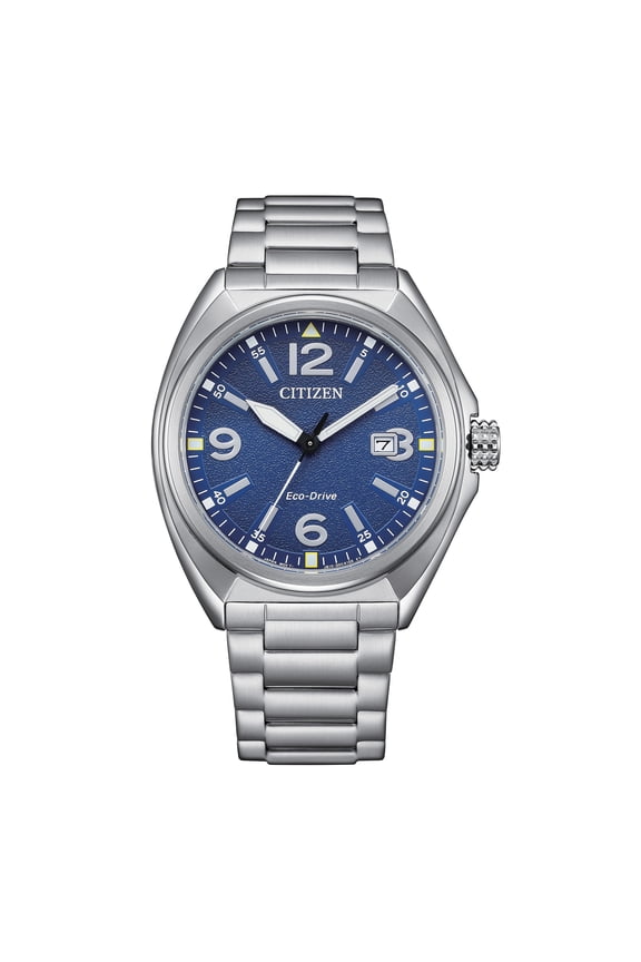 Eco-Drive Men's Stainless Steel Blue Dial Watch - AW1571-76L