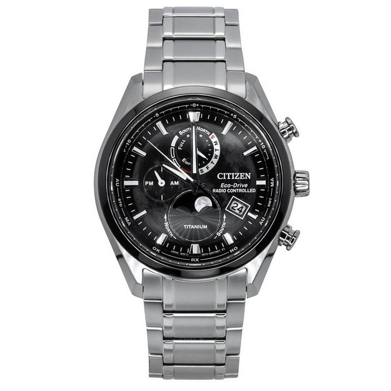 Citizen Eco-Drive Moon Phase Black Dial Men's Watch BY1018
