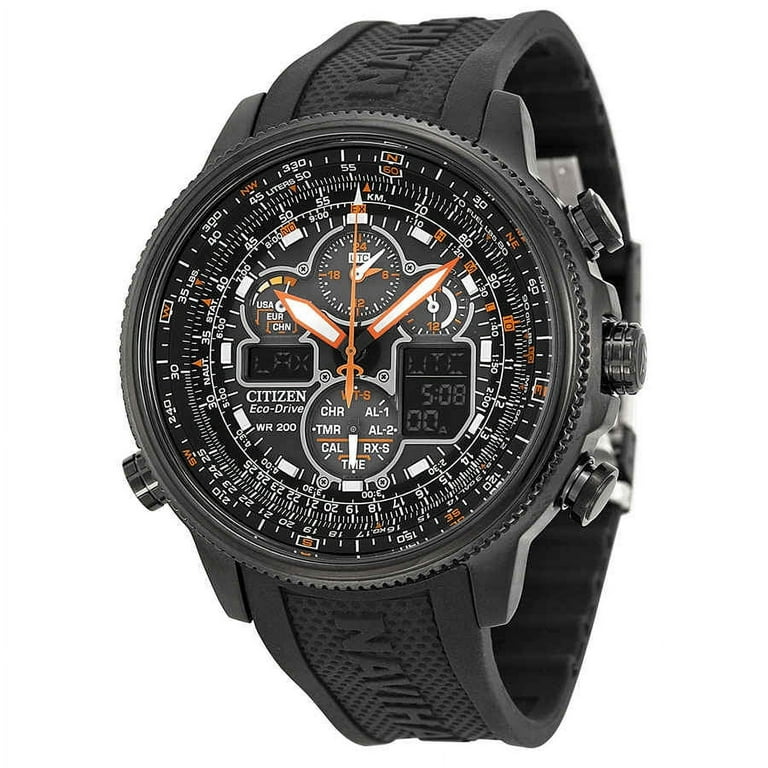 Citizen Eco Drive Navihawk Atomic Alarm Chronograph Mens Watch