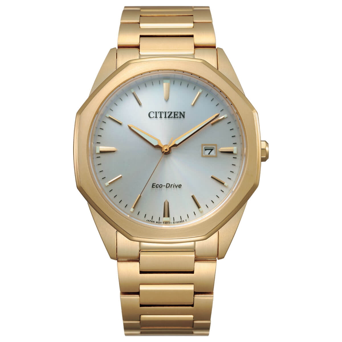 Citizen Eco-Drive Octagon Silver Dial Men Watch BM7492-57A 