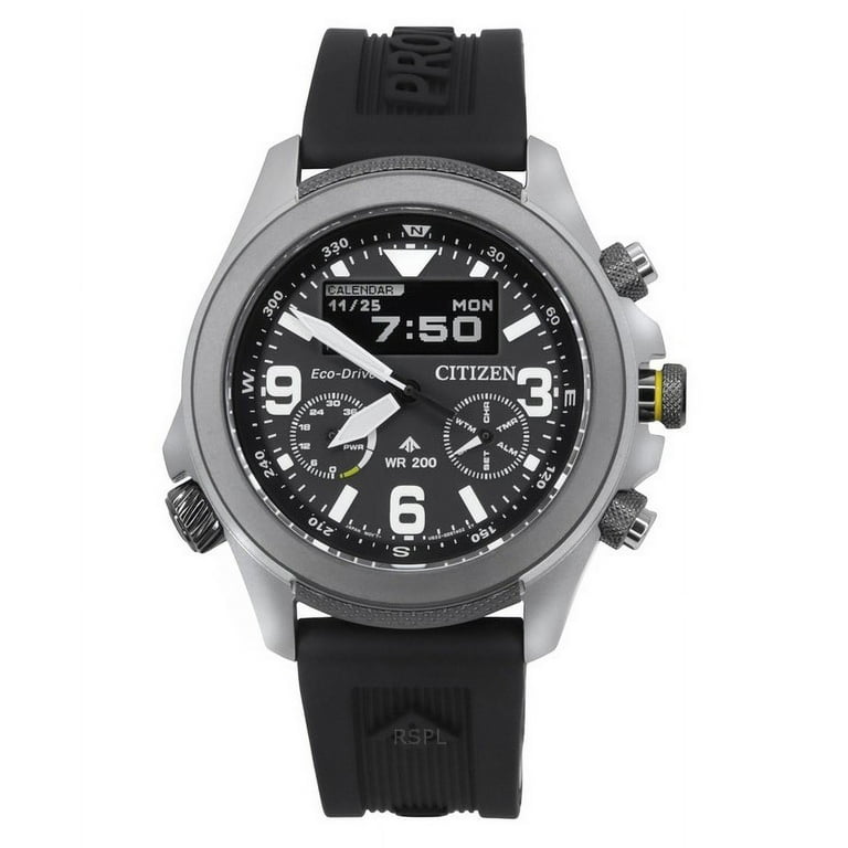 CITIZEN, Men's Land Watch, JV1007-07E, Black Dial with Eco-Drive