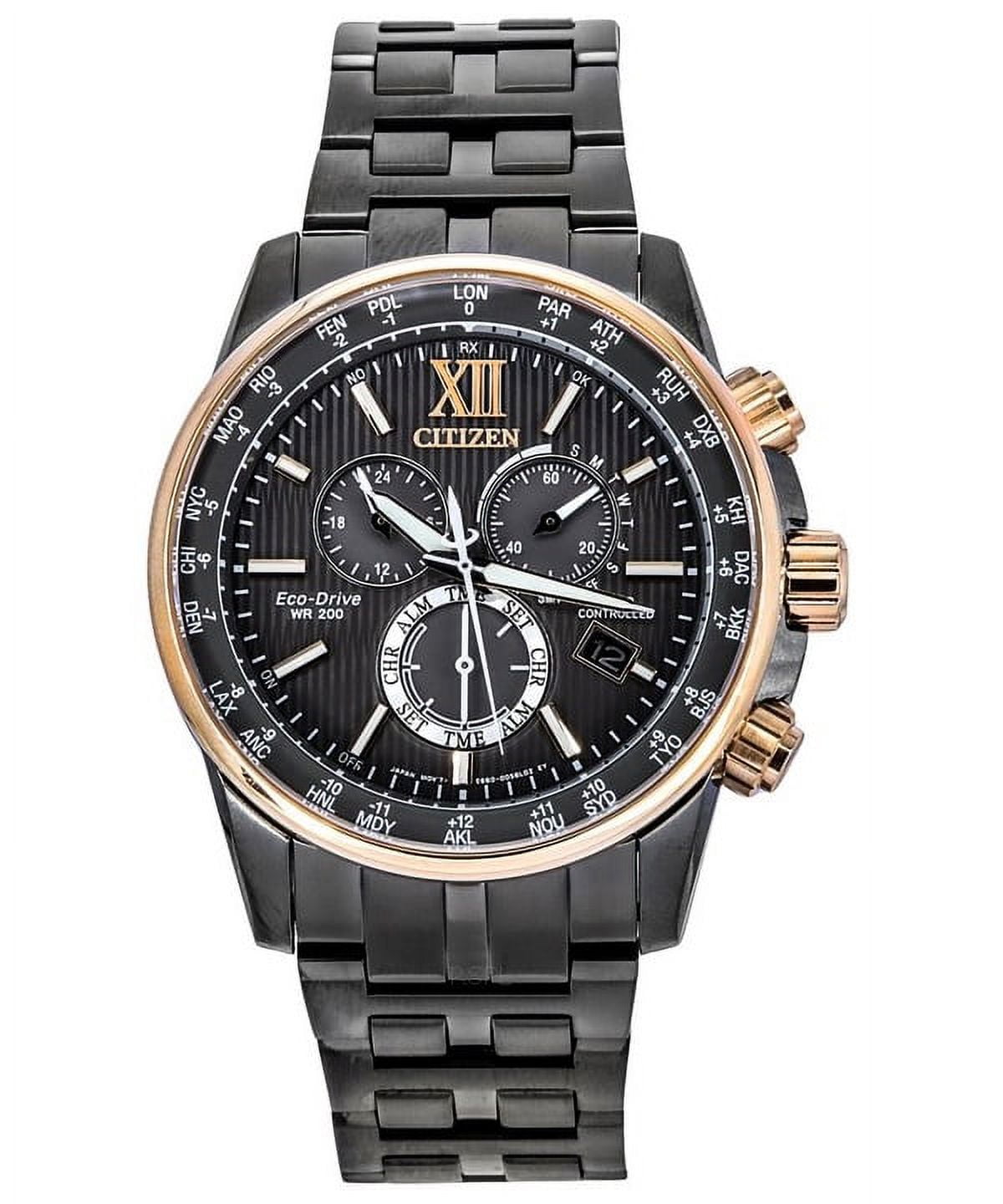 Citizen Eco-Drive Perpetual World Time Chronograph GMT Black