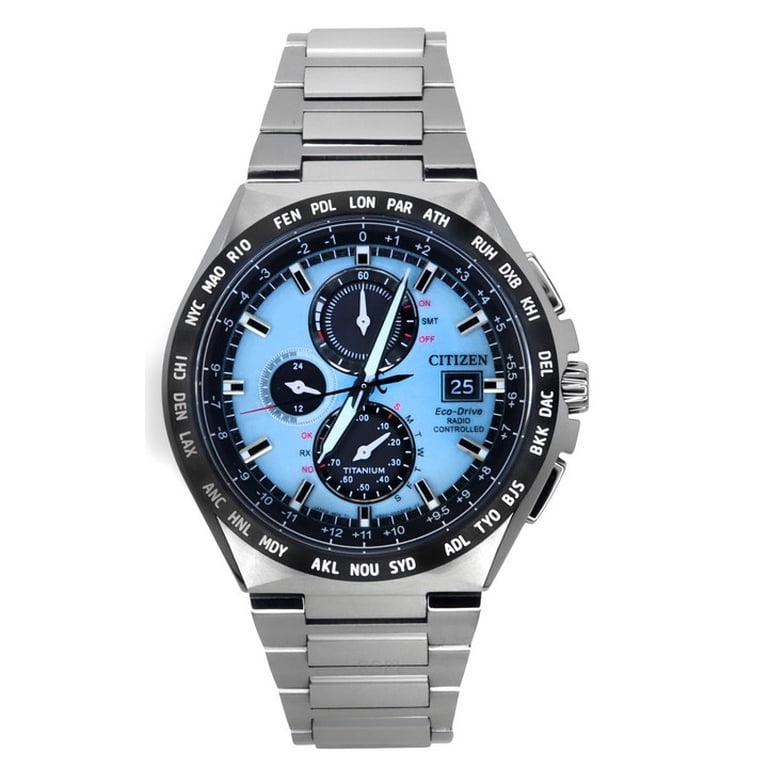Citizen Eco-Drive Radio Controlled GMT Chronograph Super Titanium