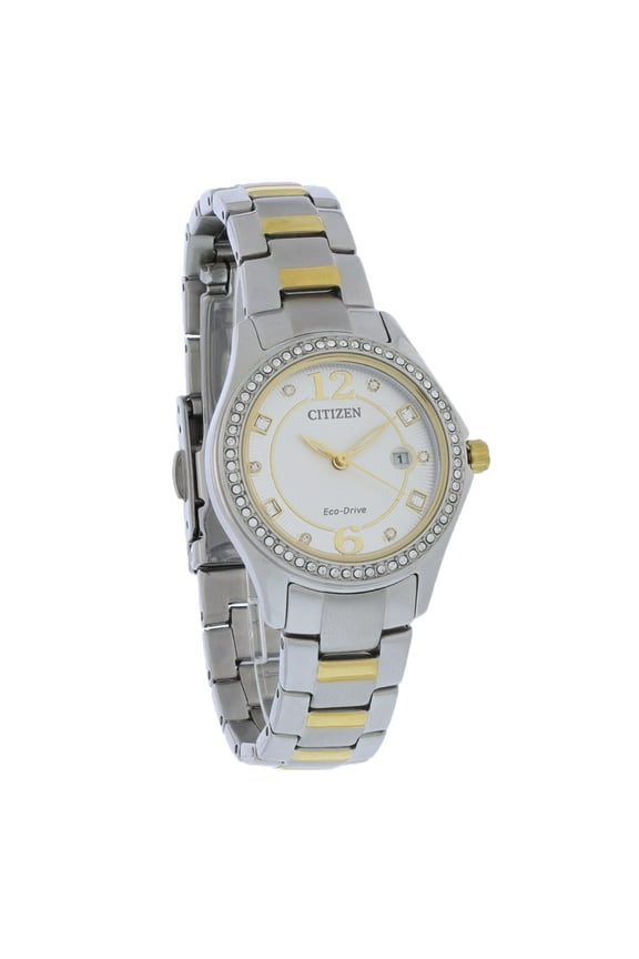 Eco-Drive Women's Two-Tone Crystal Stainless Steel Watch - FE1146-71A