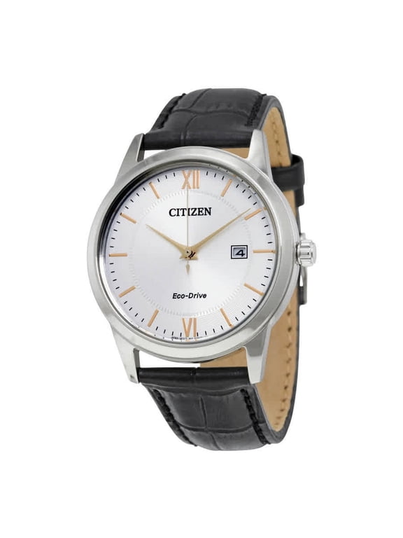 Eco-Drive Leather Mens Watch