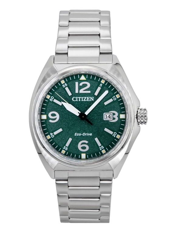 Eco-Drive Stainless Steel Green Dial AW1571-76X 100M Men's Watch