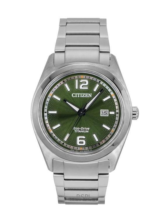 Eco-Drive Super Titanium Green Dial AW1641-81X Men's Watch