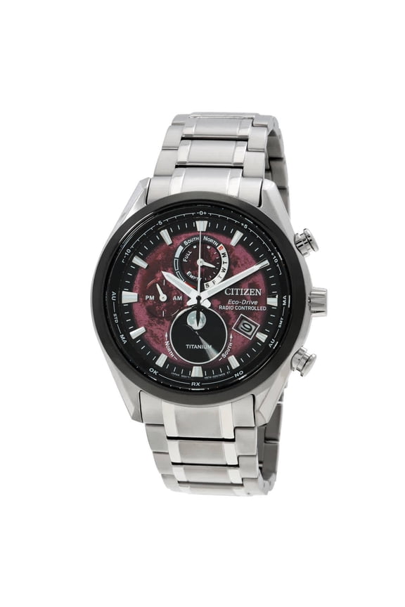 Men's Tsuki-yomi A-T Super Titanium Red Dial Watch BY1018-55X