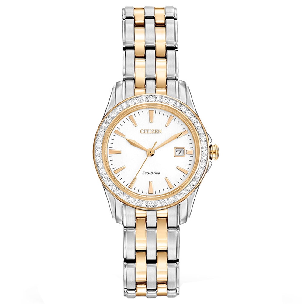 Citizen Silhouette Crystal Ladies Eco-Drive Watch, Silver