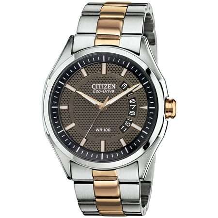 Citizen HTM Eco-Drive Black and Brown Dial Men's Watch AW1146-55H