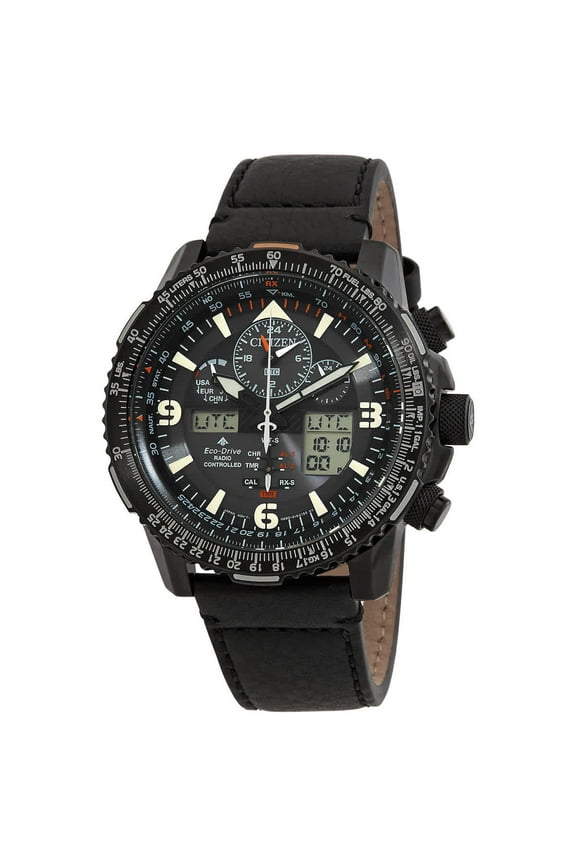 JY8085-14H Promaster Skyhawk Radio-Controlled Chronograph Eco-Drive 200M Men Watch, Blue