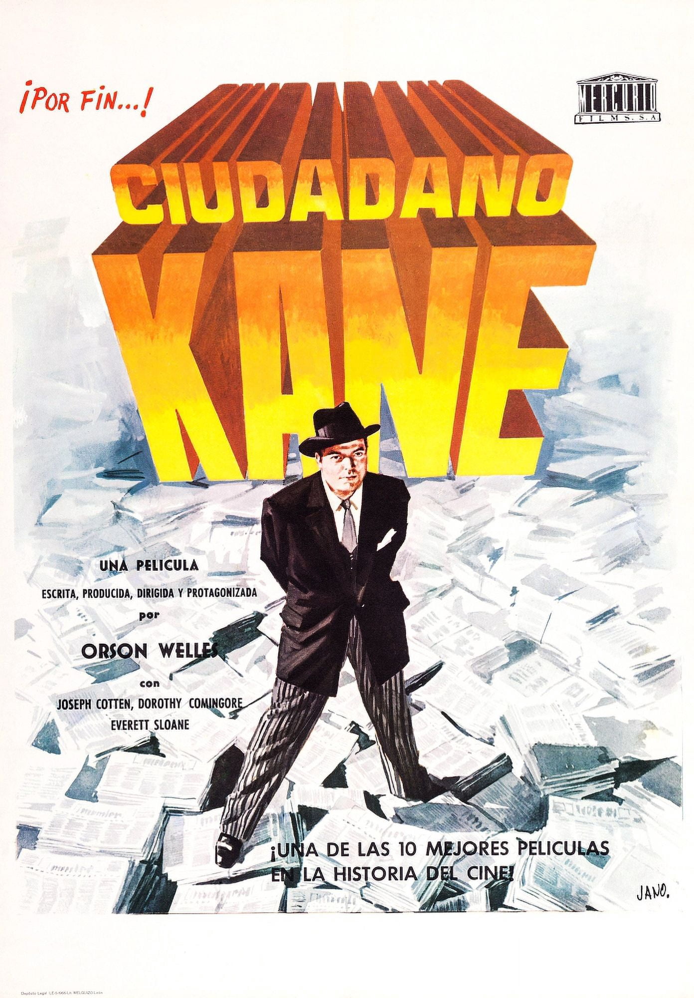 Citizen Kane Canvas Art - (11 x 17)