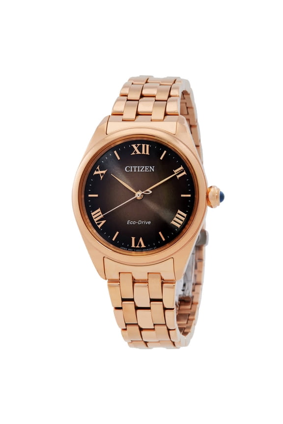 L Classic Eco-Drive Brown Dial Ladies Watch EM1143-81Z