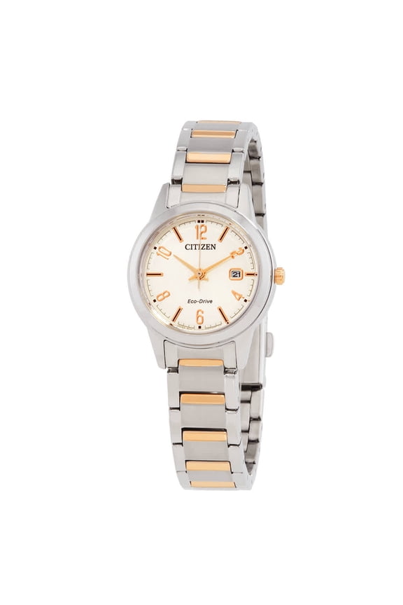 Elegant Women's Eco-Drive White Dial Watch FE1244-72A