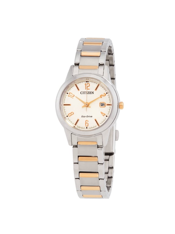 Elegant Women's Eco-Drive White Dial Watch FE1244-72A