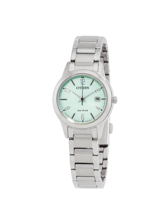 Lady Eco-Drive Green Dial Watch FE1241-71X