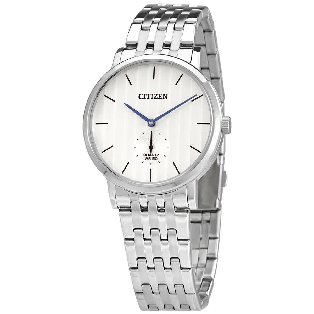 Citizen Silver and White Quartz Watch CITIZEN Quartz 4-730038 DayDate Silver Case White Dial  main image 3