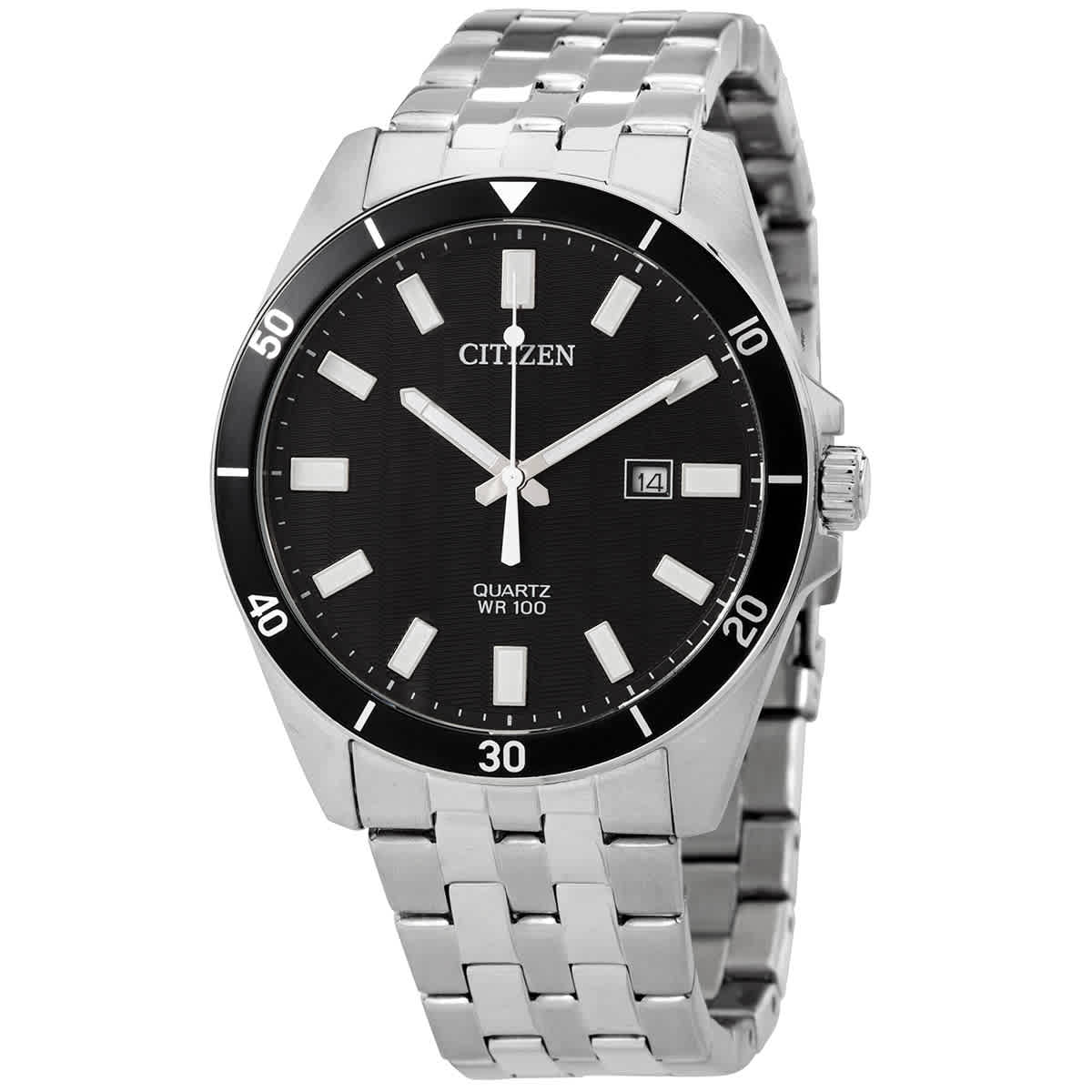 Reloj de hombre BI5050-54E de cuarzo plateado de 42mm en acero inoxidable