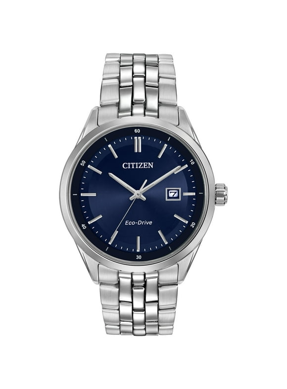 Men's BM7251-53L Silver Stainless-Steel Eco-Drive Dress Watch