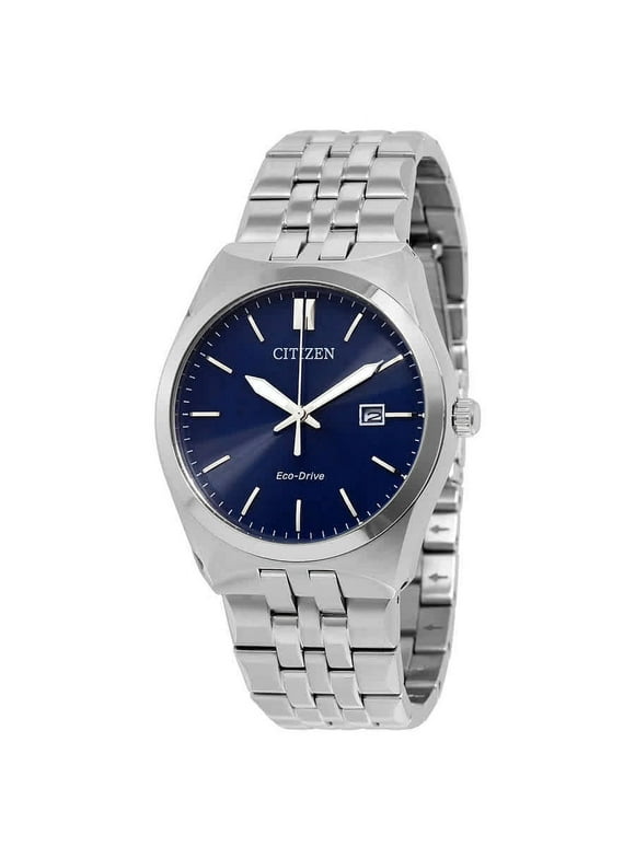 Men's BM7330-59L Silver Stainless-Steel Eco-Drive Dress Watch