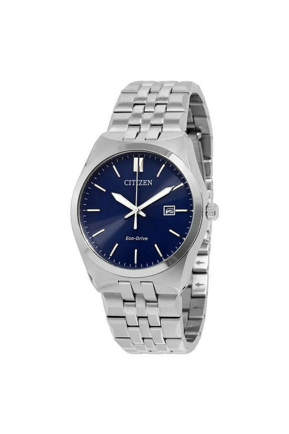 Men's BM7330-59L Silver Stainless-Steel Eco-Drive Dress Watch