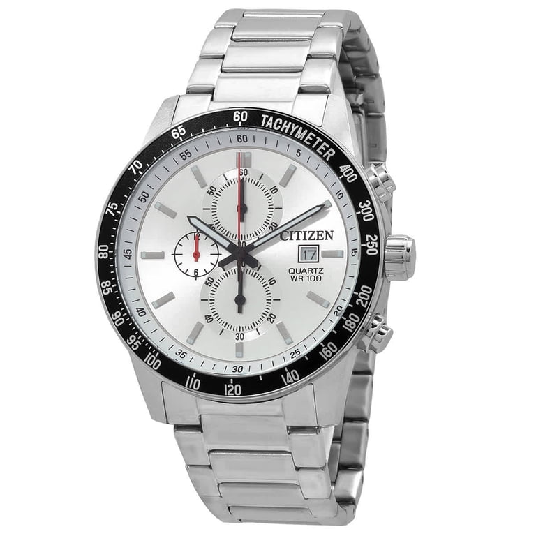 Citizen Chronograph Quartz White Dial Men display picture 2