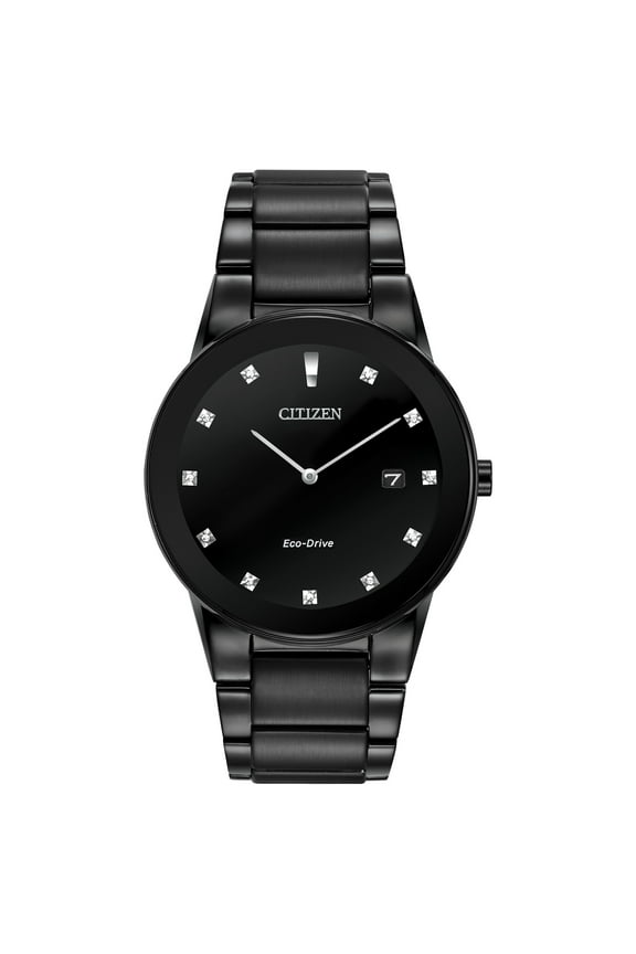 Men's Eco-Drive Axiom Black Stainless Steel Watch AU1065-58G