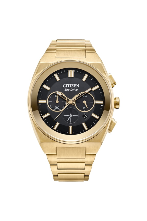 Eco-Drive Men's Axiom Gold-Tone Stainless Steel Chronograph Watch - CA4582-54E