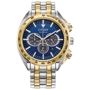 Citizen Mens Eco-Drive Carson Two-Tone Chronograph Stainless Steel Watch - CA4544-53L