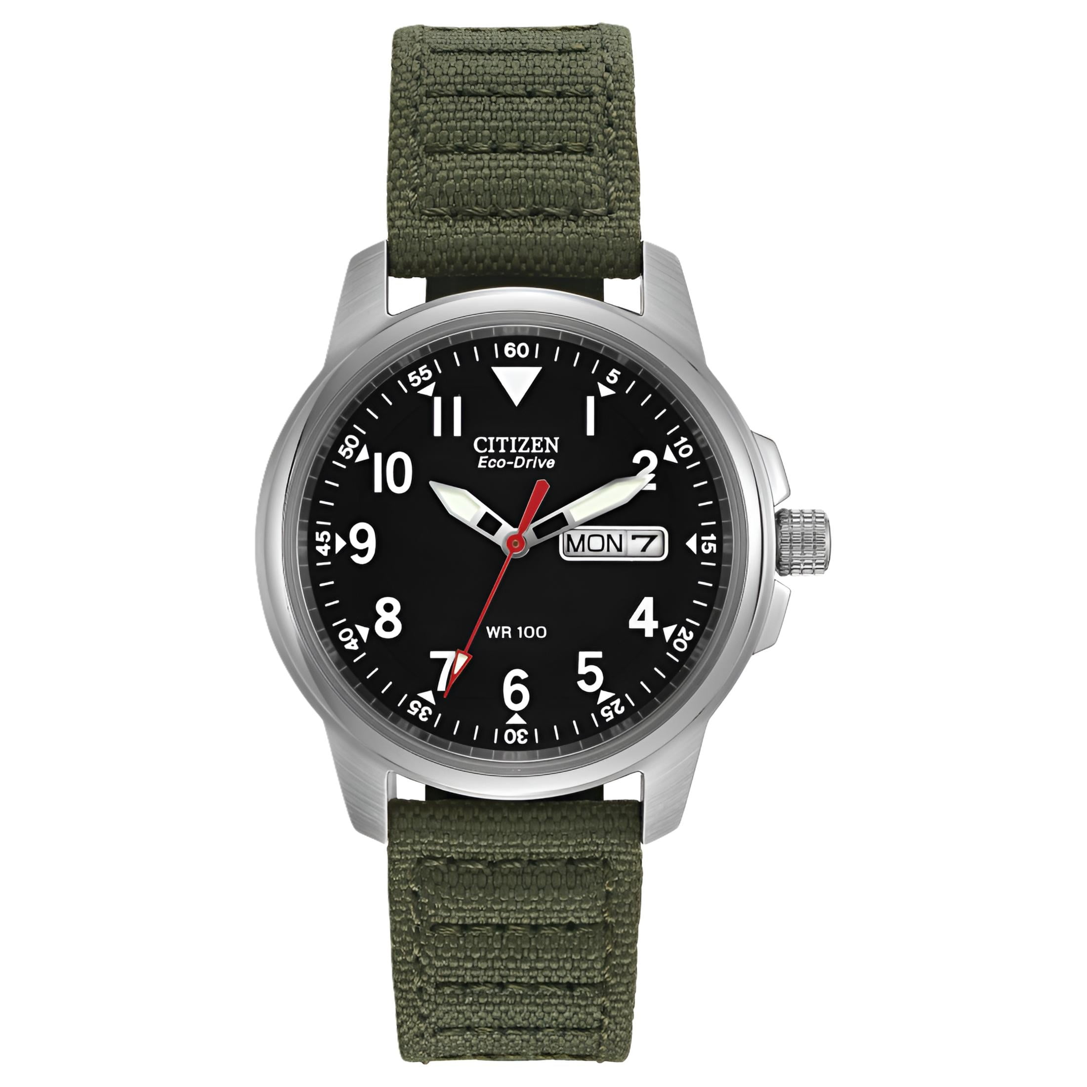 Citizen Men's Eco-Drive Chandler Green Strap Field Watch BM8180-03E