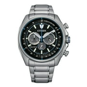 Citizen Mens Eco-Drive Chronograph Stainless Steel Black Dial Watch - CA4560-81E