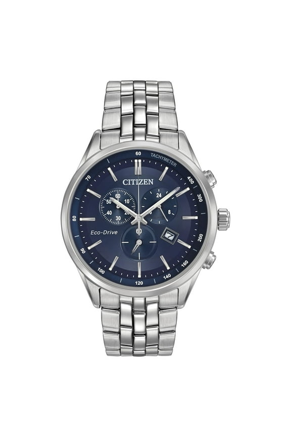 Men's Eco-Drive Chronograph Stainless Steel Watch AT2141-52L