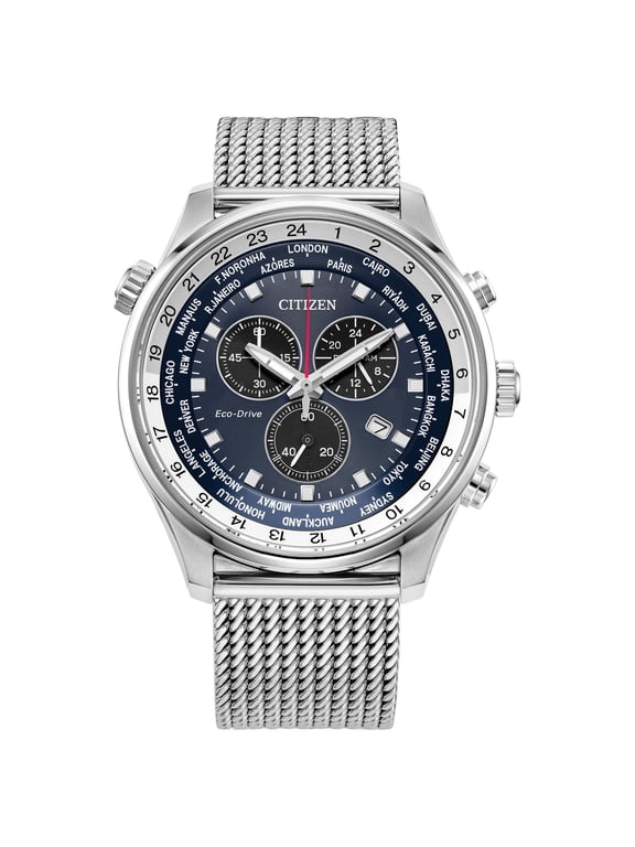 Men's Eco-Drive Chronograph World Time Watch - AT0368-82L