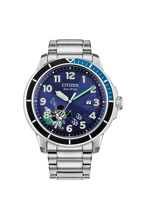 Men's Eco-Drive Disney Mickey Mouse Water Sport Watch - AW1529-81W