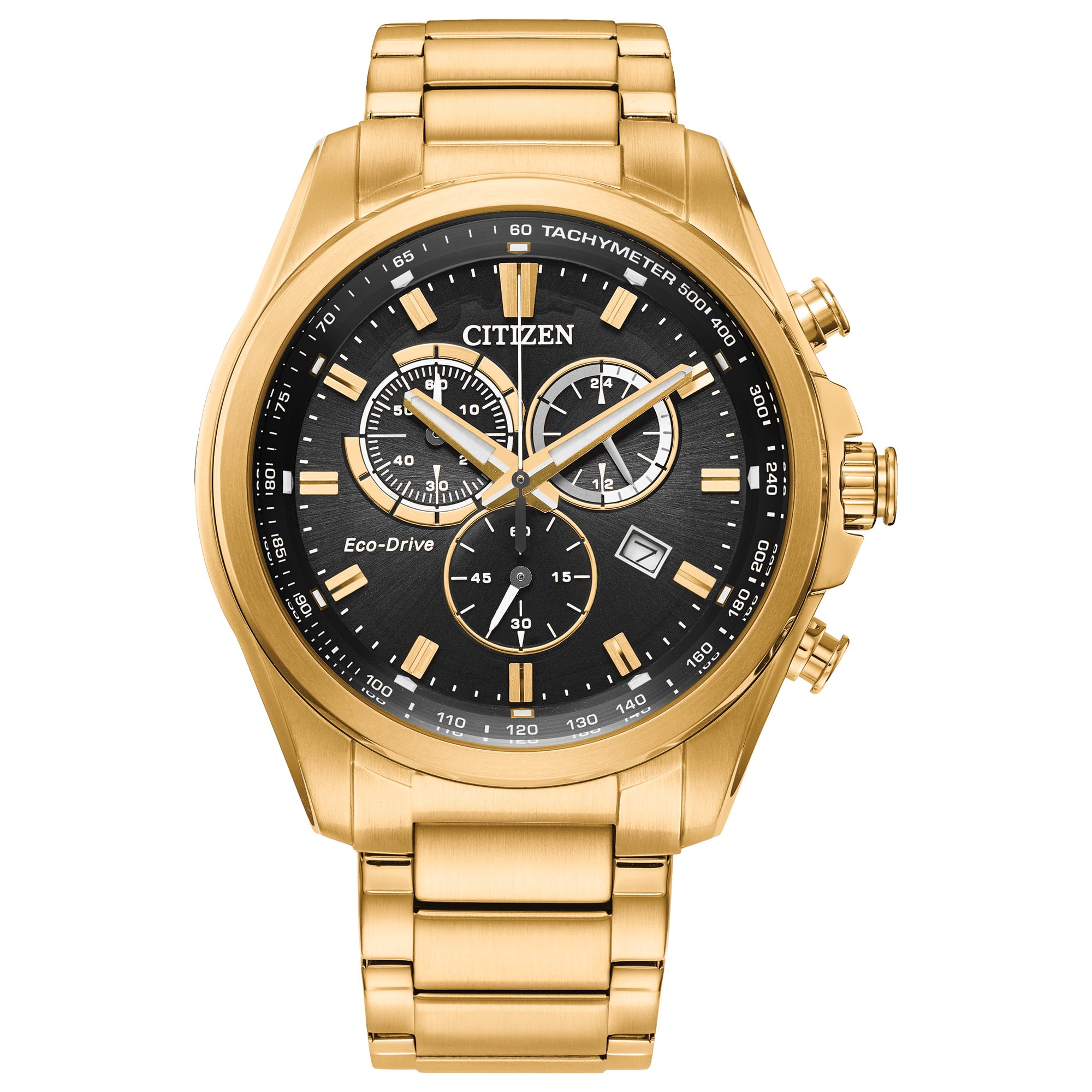 Citizen Men's Eco-Drive Gold-Tone Chronograph Watch - AT2132-53E