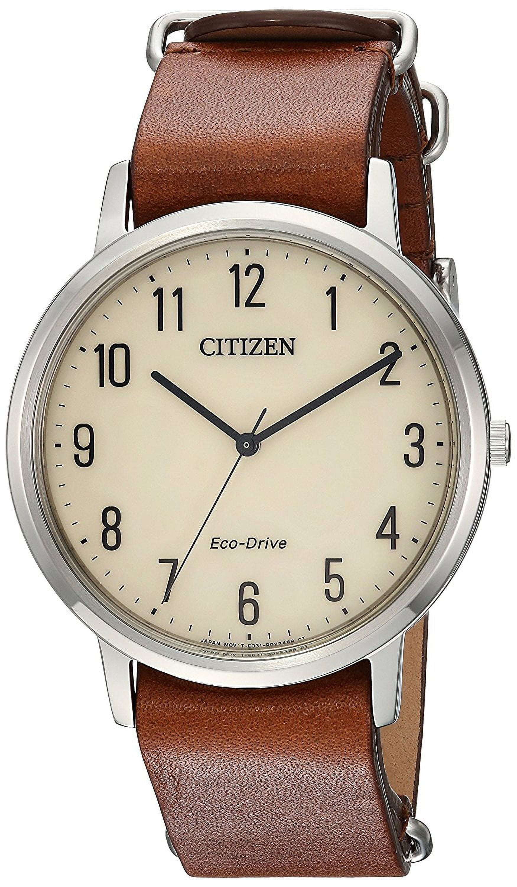 Citizen Men's Eco-Drive Leather Watch BJ6500-04E
