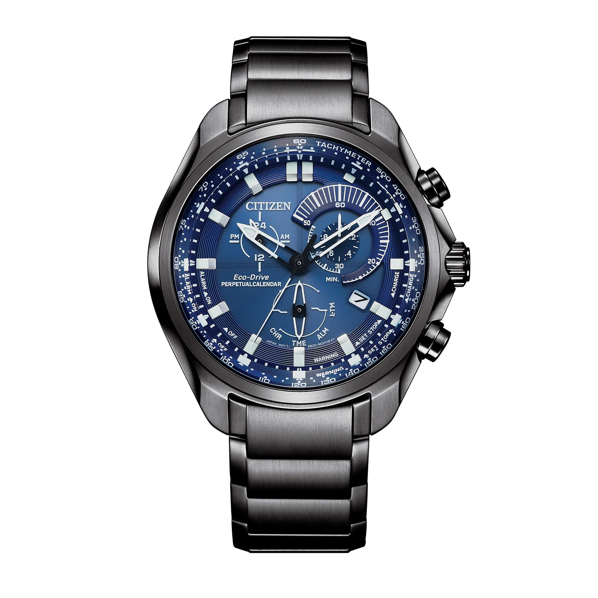 Free Shipping Citizen Men s Eco Drive Perpetual Calendar Chronograph Watch BL5607 54L Walmart