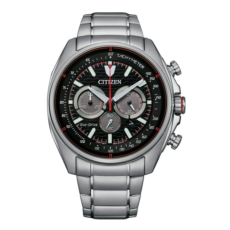 Citizen Men's Eco-Drive Stainless Steel Black Dial Chronograph