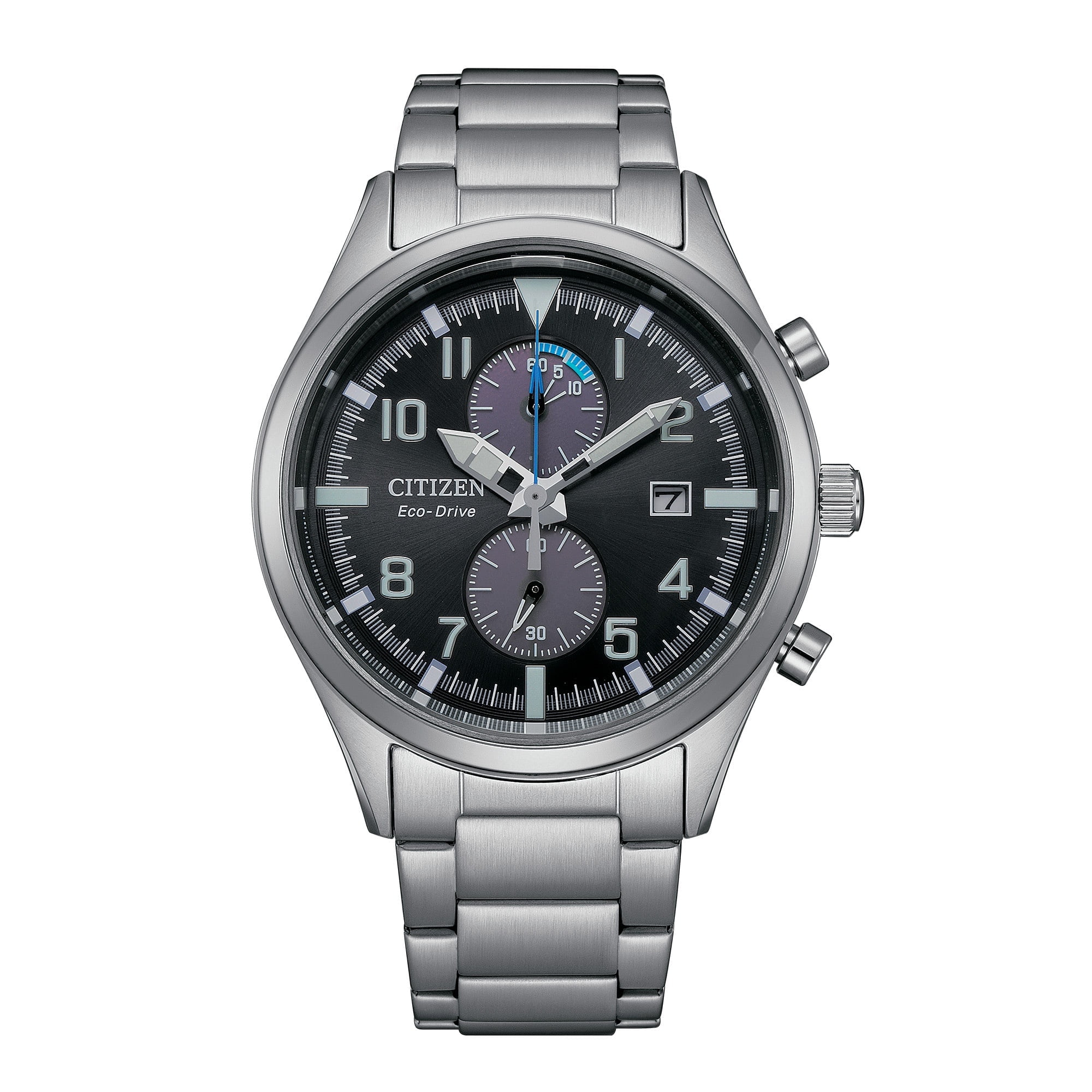 Citizen Men's Eco-Drive Stainless Steel Black Dial Chronograph