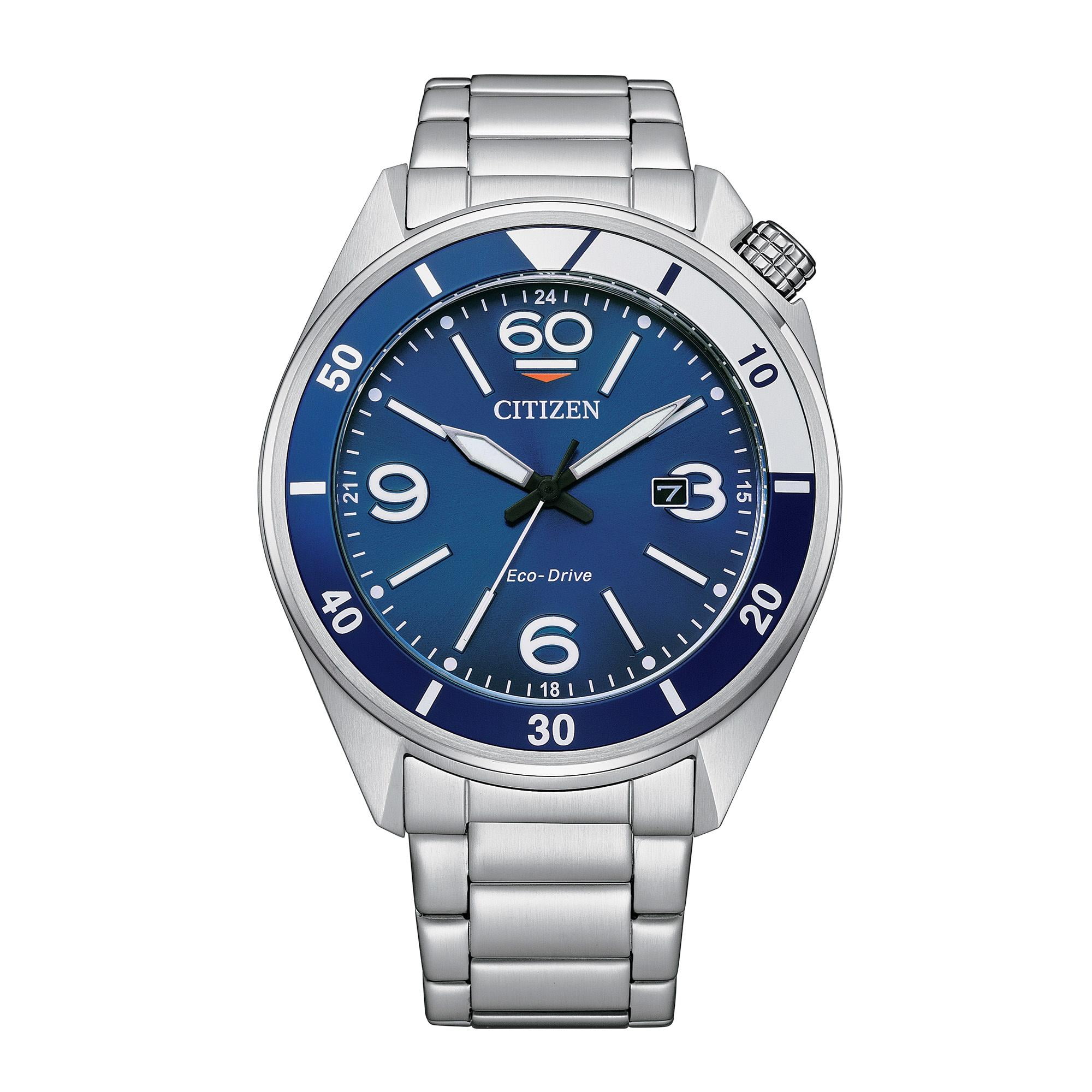Citizen Men s Eco Drive Stainless Steel Weekender Watch AW1711 52L Walmart