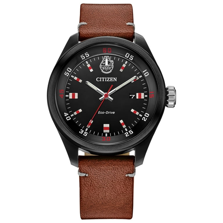 Citizen Men's Eco-Drive Star Wars Chewbacca Leather Strap Watch