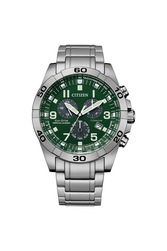 Men's Eco-Drive Super Titanium Chronograph Watch - BL5550-50X