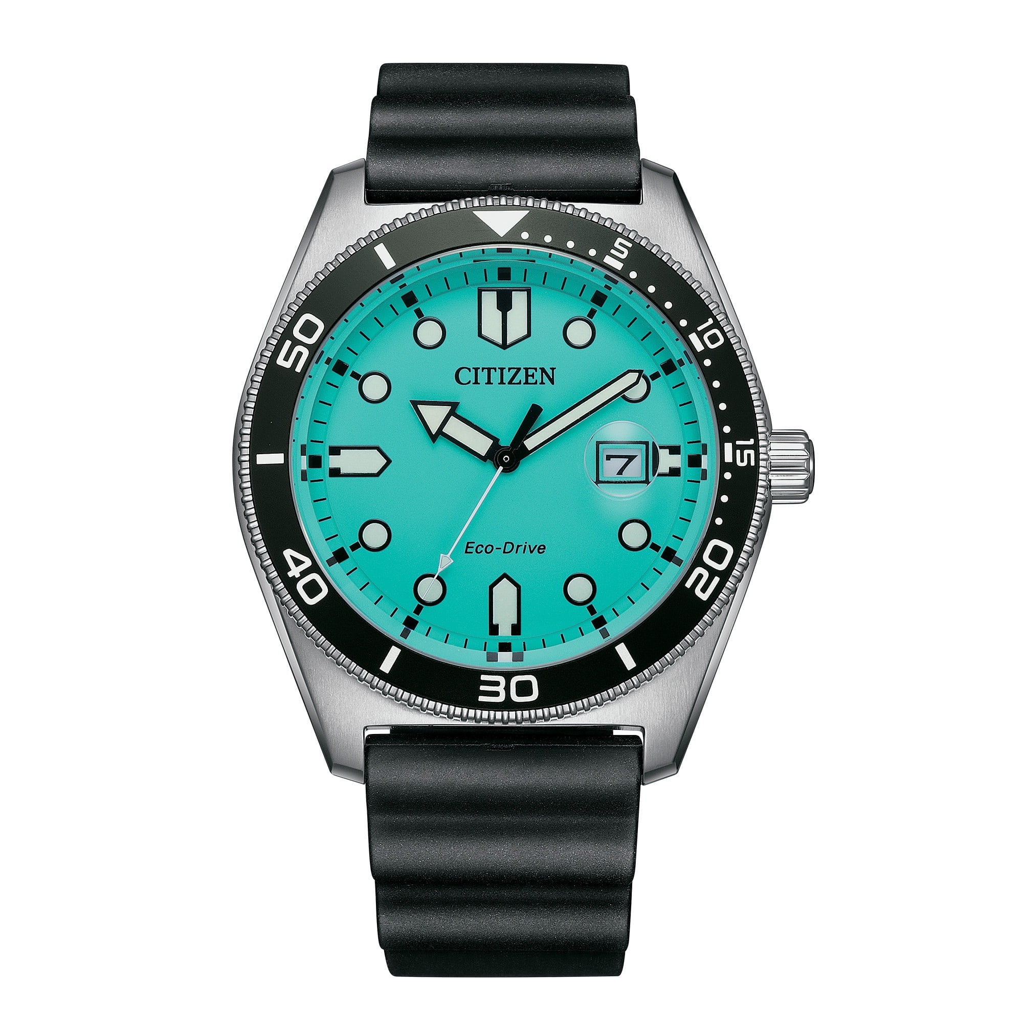 CITIZEN Men's Eco-Drive Turquoise Dial Marine Style Watch - AW1760-14X