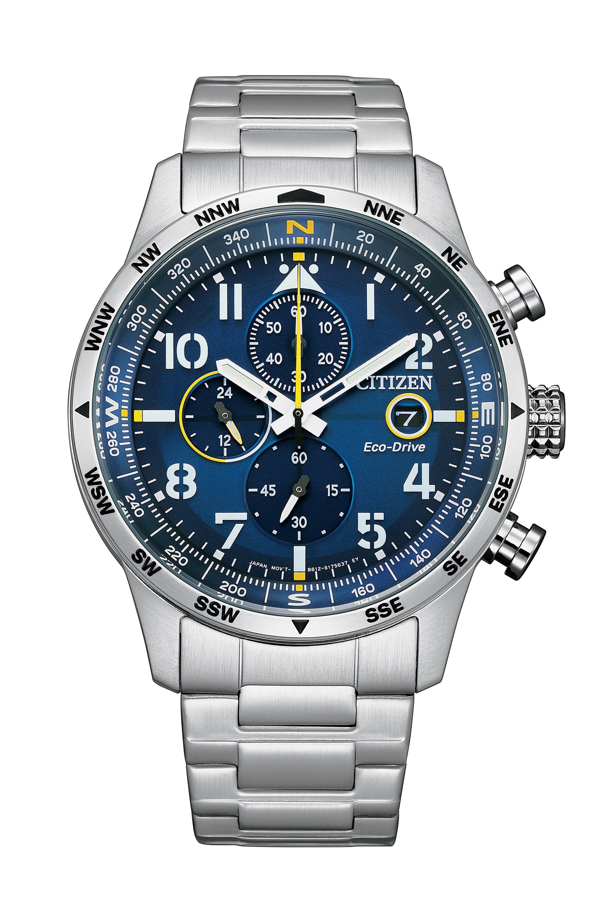 Citizen Men's Eco-Drive Weekender Stainless Blue Dial Chronograph