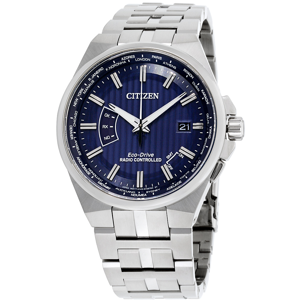 Citizen Men s Eco Drive World Perpetual Atomic Timekeeping Watch CB0160 51L