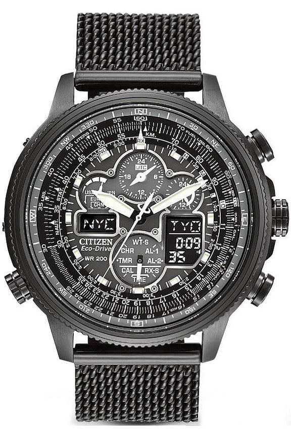 Men's Navihawk A-T Perpetual Atomic Chronograph Watch JY8037-50E