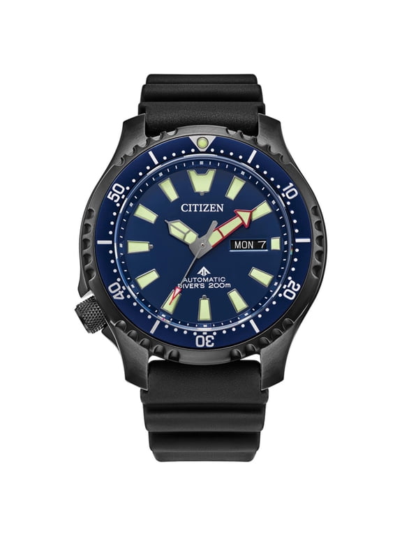 Men's Promaster Dive Automatic Black Strap, Blue Dial Watch - NY0158-09L