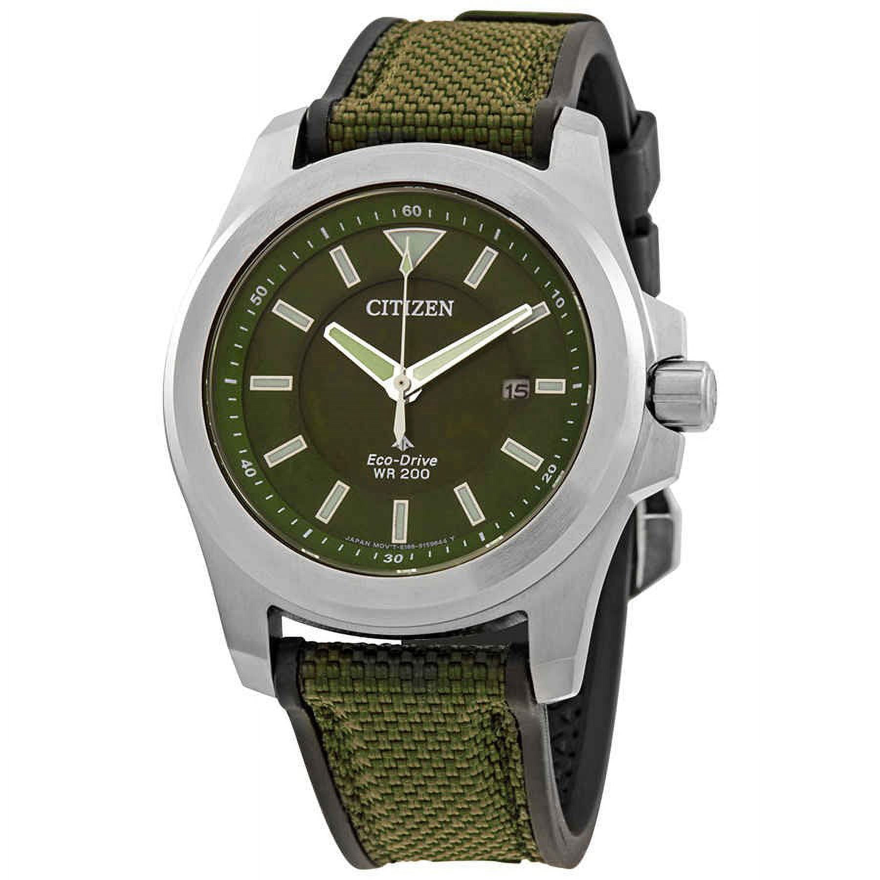 Citizen Men's Promaster Tough Green Dial Canvas Strap Watch BN0211